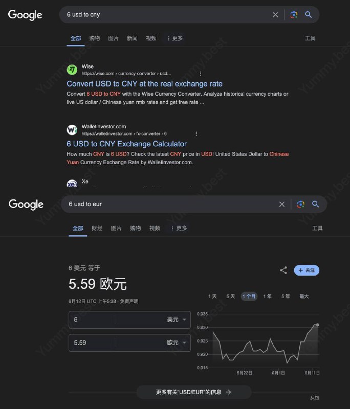 Google 的汇率转换卡片（人民币）无了，其他货币暂无影响🗒 标签: #Google #汇率📢 频道: @GodlyNews1🤖 投稿: @GodlyNewsBot